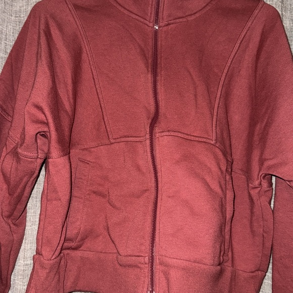 Universal Thread Burgundy Zip-Up Jacket - Picture 2 of 4